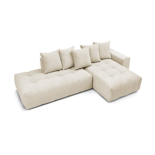 Smėlio spalvos kampinė sofa (dešinysis kampas) Mont-Blanc - Bobochic Paris-image-4