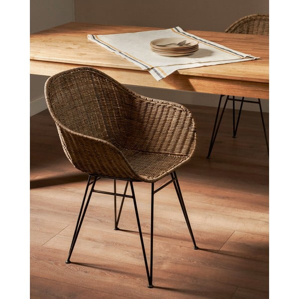 Natūralios spalvos valgomojo kėdė Chart – Kave Home-image-1