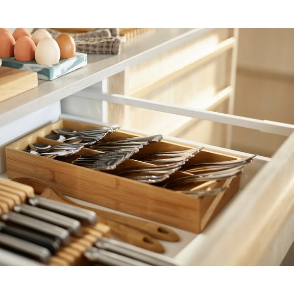 Iš bambuko stalo įrankių padėklas natūralios spalvos 17,5 x 38 cm DrawerStore – Joseph Joseph-image-4