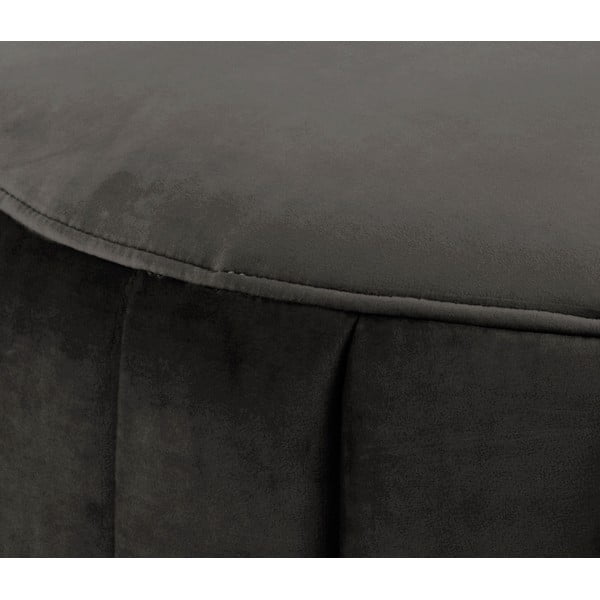 Rudai pilkos spalvos aksomo pufas Actona Doria, ⌀ 60 cm-image-1