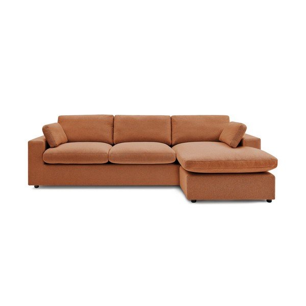 Oranžinės spalvos kampinė sofa Belair – Bobochic Paris