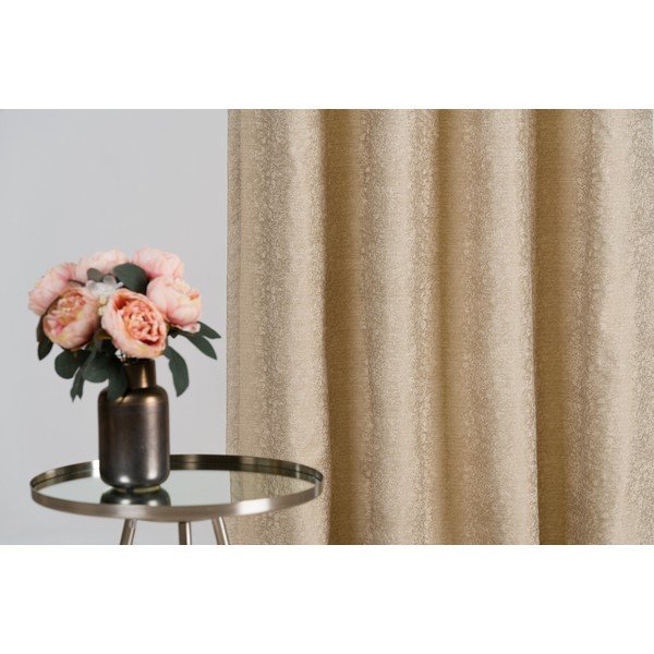 Iš žakardo užuolaida smėlio spalvos 140x260 cm Marciano – Mendola Fabrics-image-3