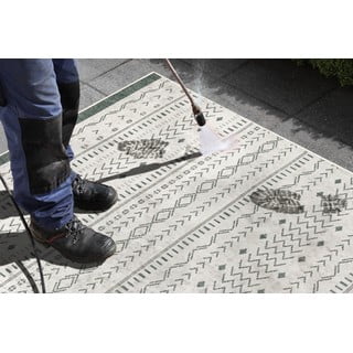 Žalios ir kreminės spalvos dvipusis lauko kilimas NORTHRUGS Kuba, 80 x 350 cm