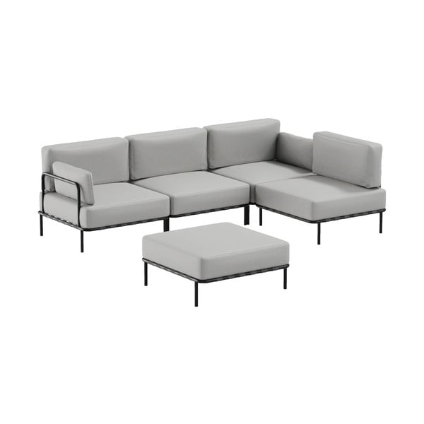 Sodo modulinė sofa šviesiai pilkos spalvos 234 cm Salve – Sit Sit