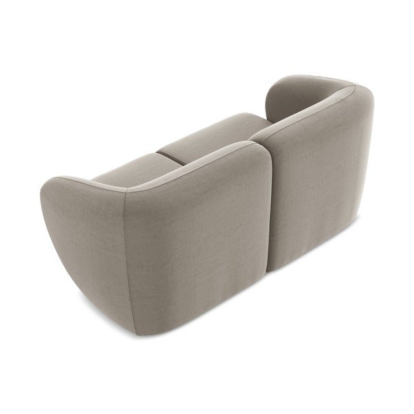 Šviesiai rudos spalvos sofa iš velveto 174 cm Lani – Makamii-image-3