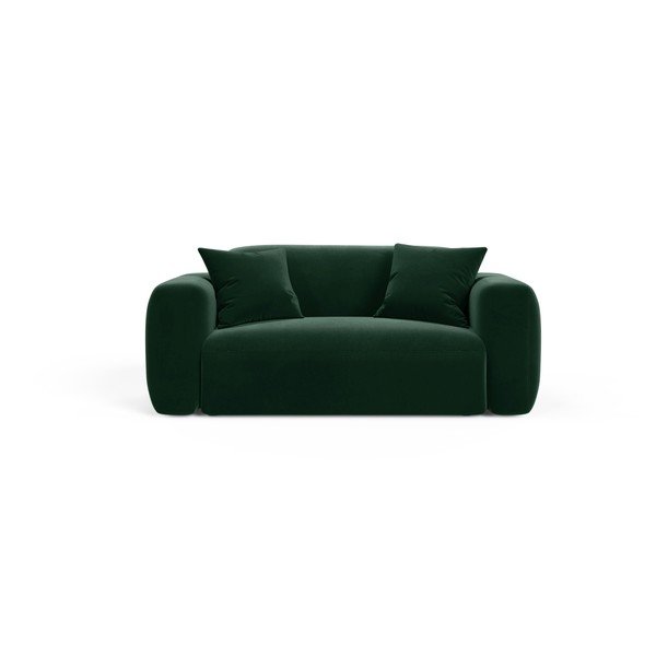 Tamsiai žalios spalvos iš velveto sofa 180 cm Strino – Cosmopolitan Design