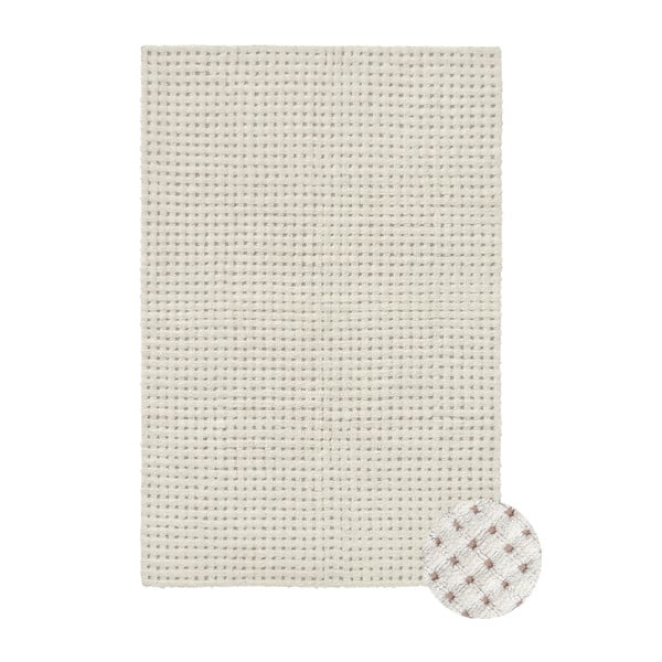 Skalbiamas/rankų darbo dramblio kaulo spalvos iš vilnos kilimas 200x300 cm Unexpected Wool – Lorena Canals