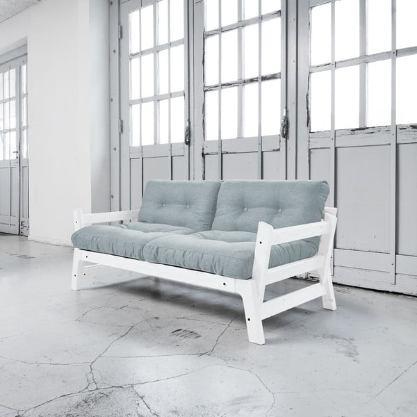 Sofa lova "Karup Step" balta/skydrai mėlyna