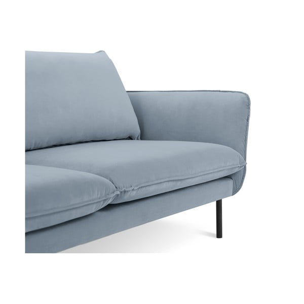 Šviesiai mėlyna aksominė sofa 230 cm Vienna - Cosmopolitan Design-image-3