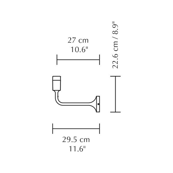 Žalvario spalvos iš metalo sieninė lempa be lempų gaubtu Santé – UMAGE-image-4