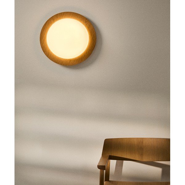 Natūralios spalvos iš metalo sieninė lempa LED ø 40 cm Novae – Kave Home-image-1