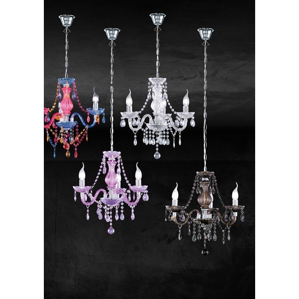 Iš metalo kabantis šviestuvas ø 46 cm su gaubtu iš akrilo stiklo Lüster – Reality-image-3