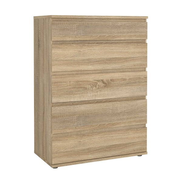 Aukšta šoninė spintelė natūralios spalvos iš ąžuolo 77x107 cm Nova – Tvilum-image-2
