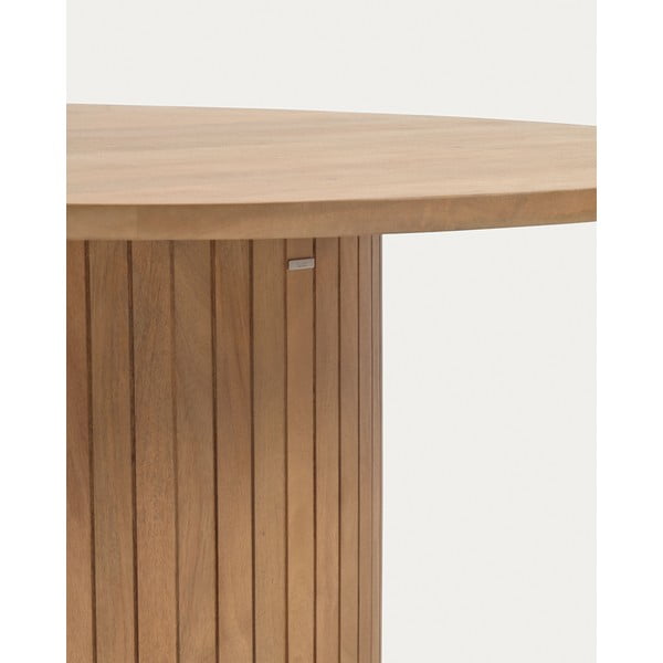 Iš mango masyvo apvalios formos valgomojo stalas natūralios spalvos ø 120 cm Licia – Kave Home-image-2