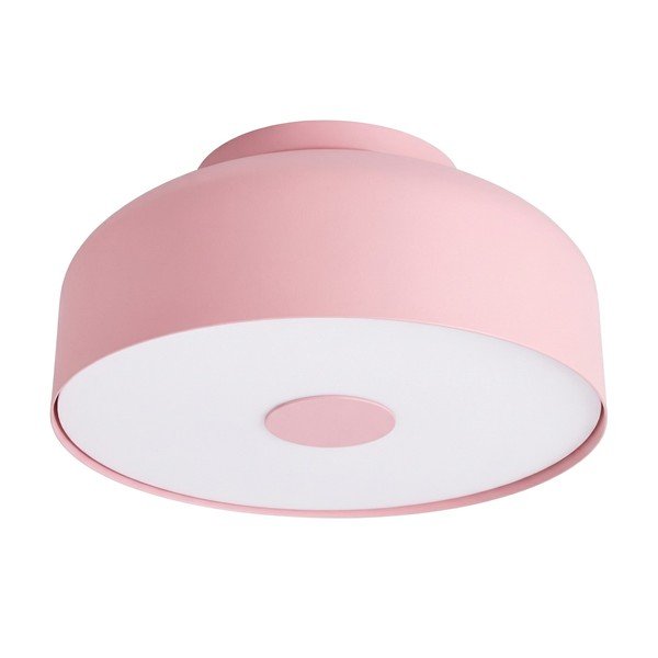 Rožinės spalvos iš plieno lubinis šviestuvas ø 30 cm Omiq – Sollux
