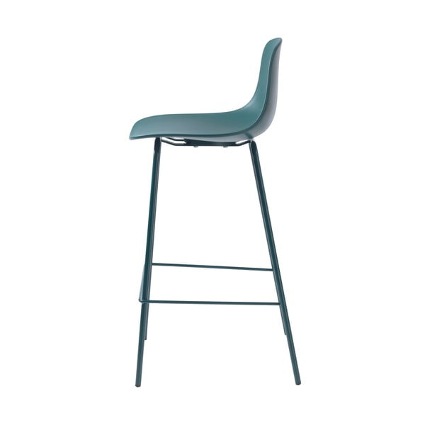 Smaragdinės spalvos iš plastiko baro taburetė (sėdynės aukštis 67,5 cm) Whitby – Unique Furniture-image-4