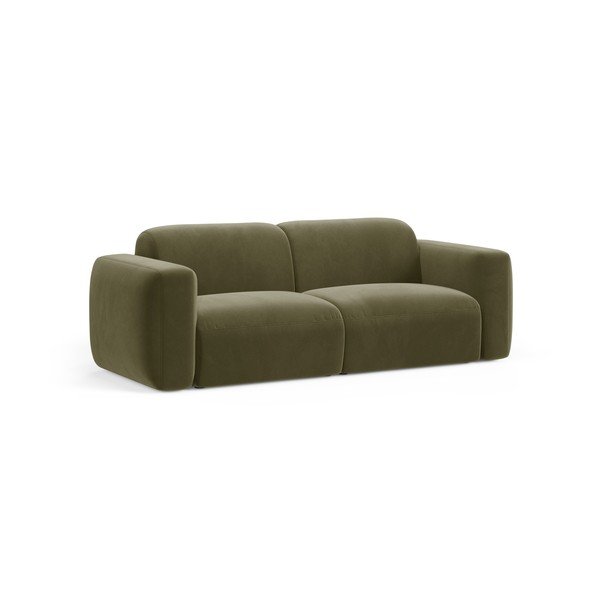 Khaki spalvos iš velveto sofa 220 cm Strino – Cosmopolitan Design-image-1