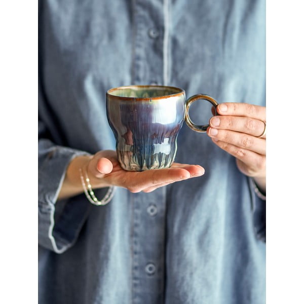 Mėlynos spalvos iš akmens masės puodeliai 4 vnt. 300 ml Nigel – Bloomingville-image-1