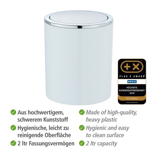Balta šiukšliadėžė Wenko Inca, 2 l-image-3