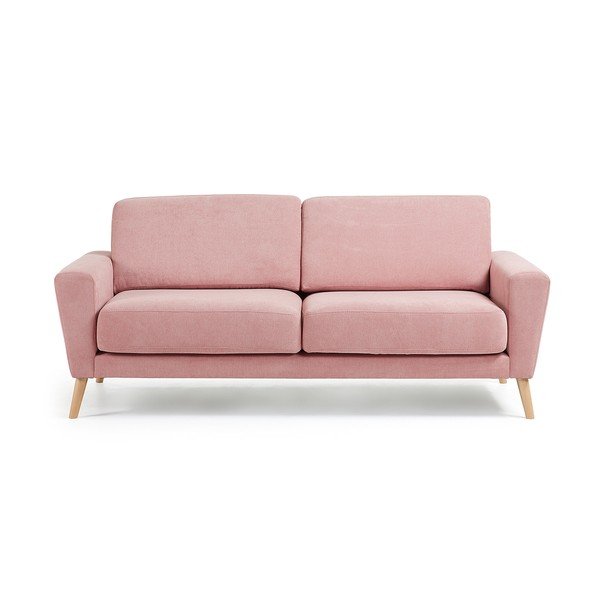 Rožinė dvivietė sofa "La Forma Guy