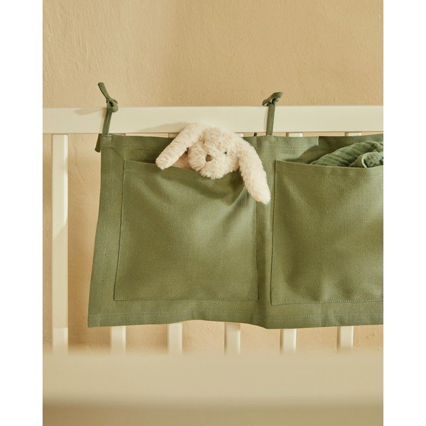 Žalios spalvos iš medvilnės lovytės kišeninė kabykla 45 cm Laily – Kave Home-image-1