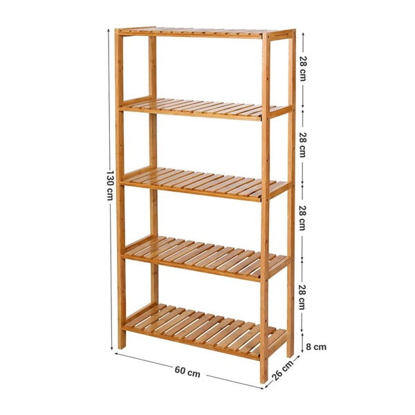 bambukinis lentyna Songmics, aukštis 130 cm-image-2