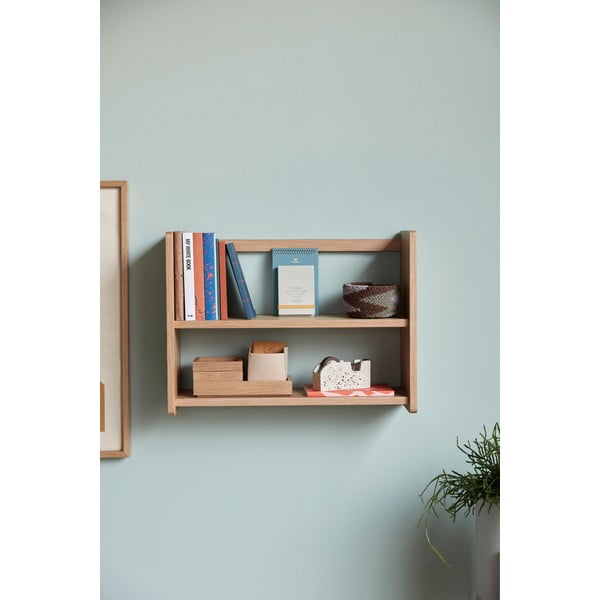 Kelių aukštų sieninė lentyna natūralios spalvos iš ąžuolo 60 cm Nomad – Hübsch-image-2