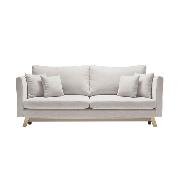 Kreminės baltos spalvos sofa-lova "Bobochic Paris Triplo