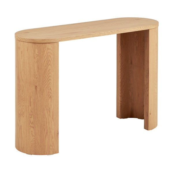 Natūralios spalvos konsolinis staliukas iš ąžuolo 38x114 cm Bibione – House Nordic