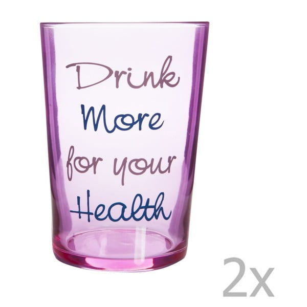 2 stiklinių rinkinys "Drink More