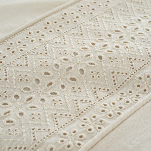 Kreminės spalvos viengulė patalynė 135x200 cm Broderie Anglaise – Catherine Lansfield-image-3