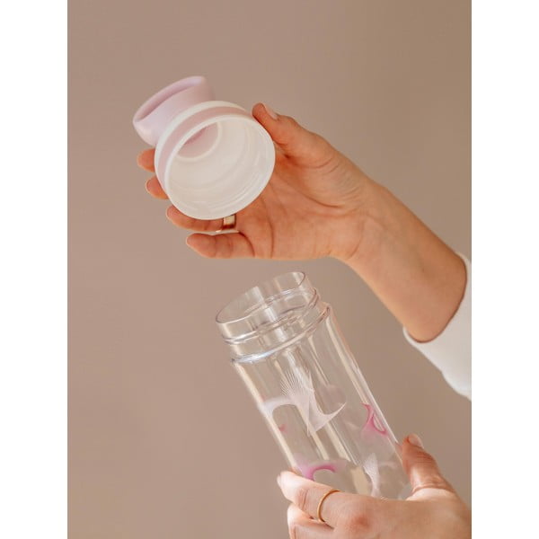 Purpurinės ir baltos spalvos vandens gertuvė Equa Flow Wave, 800 ml-image-2