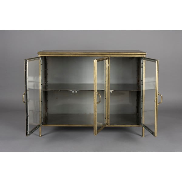 Auksinės spalvos iš metalo vitrina 100x80x38,5 cm Gertlush – Dutchbone-image-4
