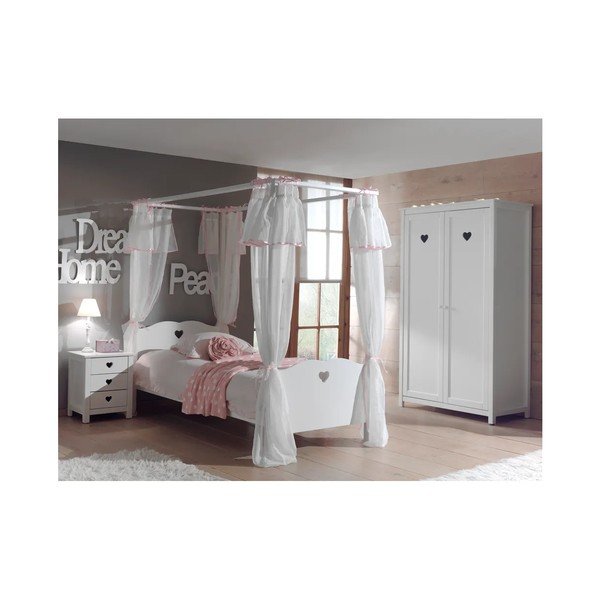 Balta vaikiška lova su baldakimu "Vipack Amori-image-2
