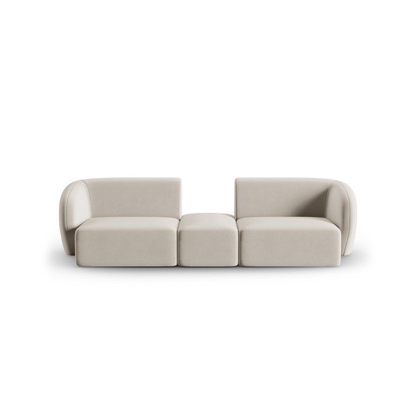 Smėlio spalvos iš velveto sofa 246 cm Paolo – Milo Casa