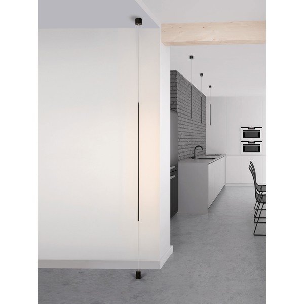 Matinės juodos spalvos iš aliuminio pastatomas šviestuvas LED (aukštis 300 cm) Elettra – Nova Luce-image-1