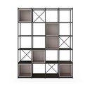 Knygų spinta  juodos spalvos/kreminės spalvos 140x179 cm Anya – Marckeric