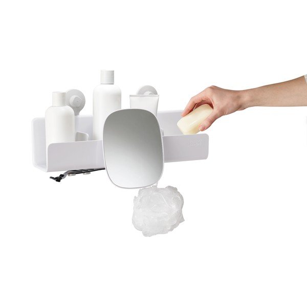 Sieninė vonios lentyna su nuimamu veidrodžiu Joseph Joseph EasyStore-image-3