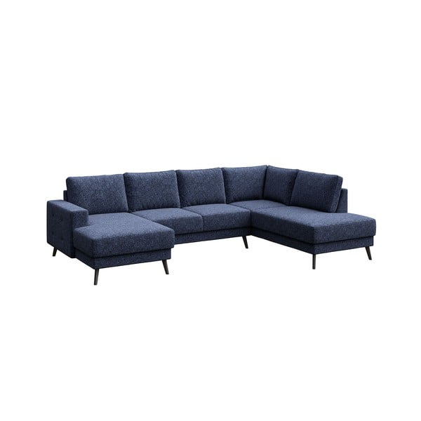 Kampinė sofa tamsiai mėlynos spalvos (su dešiniuoju kampu) Fynn – Ghado-image-2