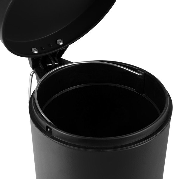 Juoda šiukšliadėžė su pedalu Compactor Grena, 3 l-image-1