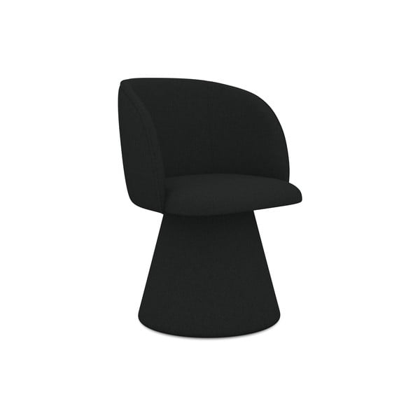 Juodos spalvos iš audinio valgomojo kėdė Maia – Makamii
