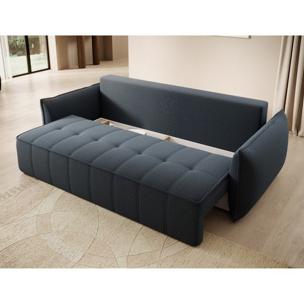 Mėlynos spalvos iš šenilinio audinio sulankstoma/su sandėliavimo vieta sofa 242 cm Weltton – ELTAP-image-4