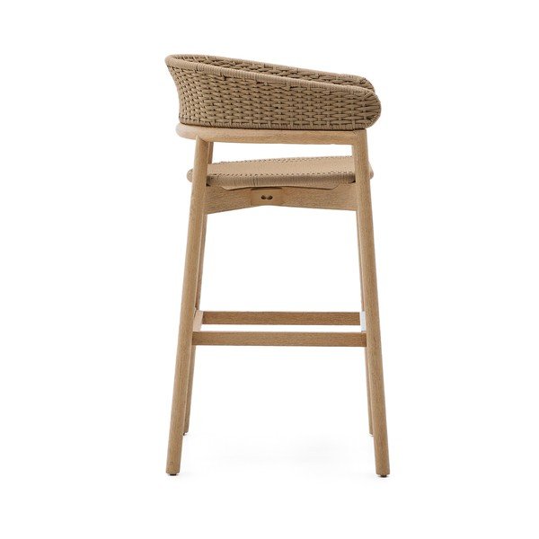 Natūralios spalvos medžio masyvo sodo baro taburetė Arinella – Kave Home-image-3