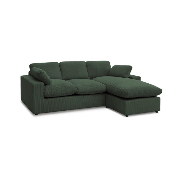 Žalios spalvos kampinė sofa iš kordinio velveto Belair – Bobochic Paris-image-2