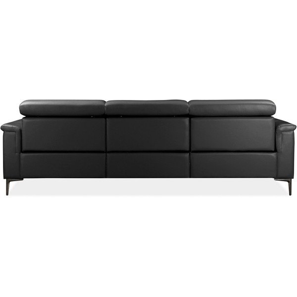 Iš dirbtinės odos kampinė sofa juodos spalvos (su dešiniuoju kampu) Lund – Støraa-image-3