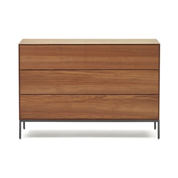 Žema šoninė spintelė natūralios spalvos iš riešutmedžio 110x75 cm Vedrana – Kave Home