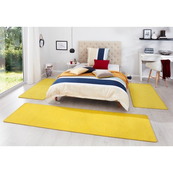 3 geltonų kilimų rinkinys Hanse Home Fancy-image-1