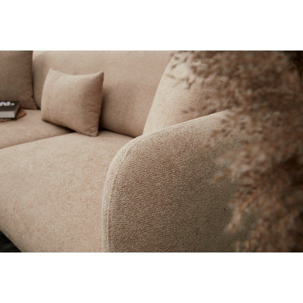 Smėlio spalvos kampinė sofa (su kairiuoju kampu/su gultu) Simena – Balcab Home-image-4