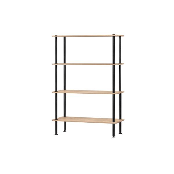 Natūralios spalvos pastatoma lentyna iš ąžuolo 80x127x35 cm Teidi – noo.ma
