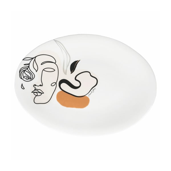 Keraminė serviravimo lėkštė VDE Tivoli 1996 Face to Grey, 38 x 27,5 cm-image-1